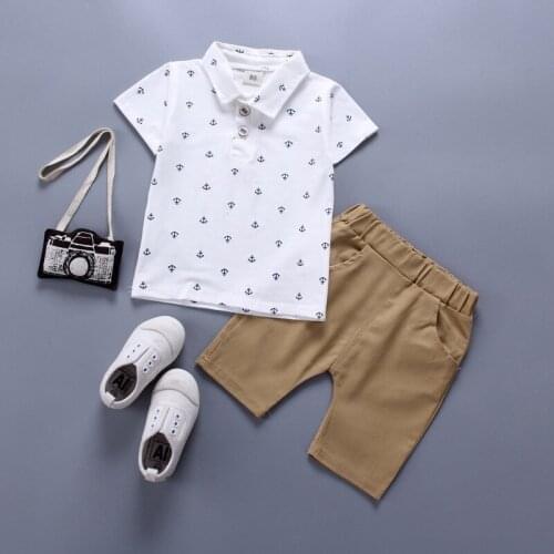 Baby Boys Clothes Clothes For Boys Summer Boy Clothing Set 2pcs Set Roupas Bebe Gentleman Style Polo Shirt +Pants