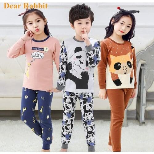 Autumn Winter Baby Girls Clothes Pajamas Sets Boy Pyjamas Kids Homewear Cotton Nightwear Childrens Indoor Clothing Pijamas Suit