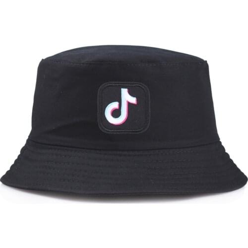 Summer outdoor sun bucket hat musical note embroidery men and women students Japanese fisherman hat shading tide bucket hats