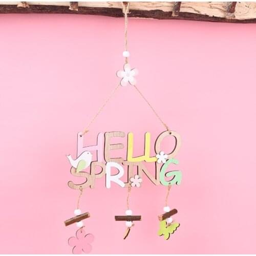Hanging DIY Wooden Easter Day Letters Wooden Creative Easter Decoration Supplies Party Ornament
