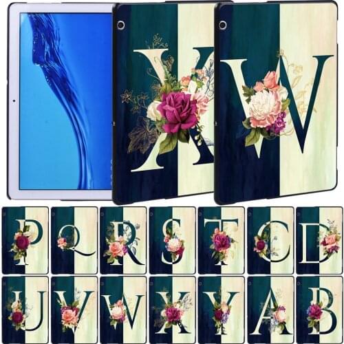 For Huawei MediaPad T5 10 10.1/MediaPad T3 8.0/T3 10 9.6 Letter Series Slim Back Case Shockproof Tablet Cover Case+ Stylus