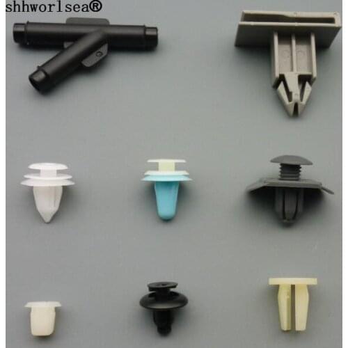 Shhworldsea 100pcs Universal Auto Fastener Car Bumper Clips Retainer Car Fastener Rivet Door Panel Fender Liner For All Car
