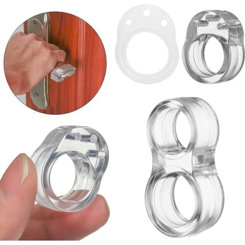 1PC Silicone Door Stopper Anti-collision Ring Door Handle Buffer Wall Protector Transparent/White Shockproof Pad Home Supplies