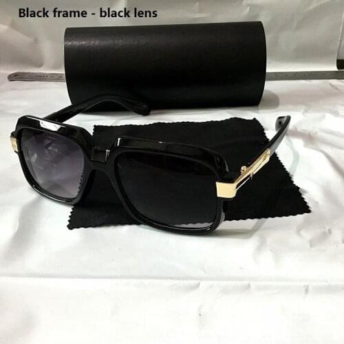 Brown Frame Square Sunglasses UV protection 400 black sunglasses 6070 Retro flat mirror