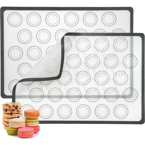 Heat Resistant Silicone Baking Mat Oven Pad Sheet Baking Pastry Tool Non-Stick Rolling Dough Mat For Cake Cookie Macaron Biscuit