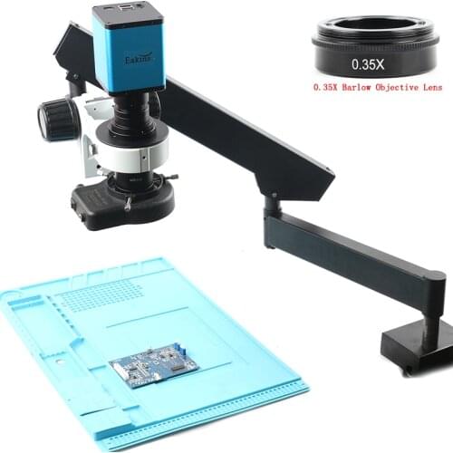 2019 SONY IMX290 Auto Focus Industry HDMI Video Microscope Camera+Universal Rotable Articulating Clamp Arm Stand 200X Zoom Lens
