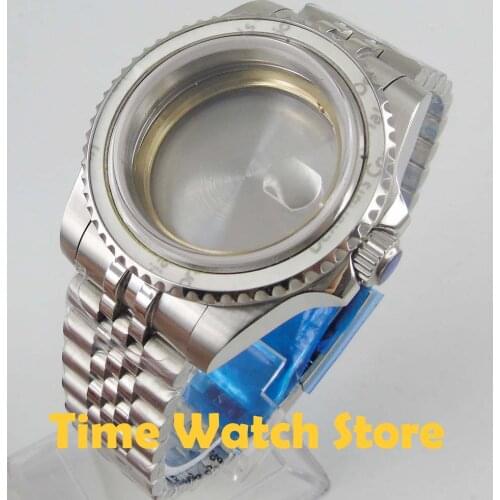 40mm Watch Case Waterproof SUB Jubiless bracelet Sapphire glass 316L stainless steel Fit 2813 Miyota 8215 ETA 2836 movement C97