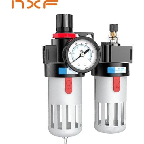 BFC2000 BFC3000 BFC4000 1/4 3/8 1/2 Air Compressor Oil Water Separator Filter Regulator Preparation Unit FRL Combination