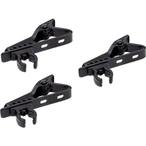 Retail 3pcs Microphone Lapel Tie Clip for Lapel Lavalier Mic