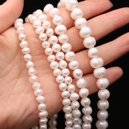 Natural Freshwater Pearl Beads 5/6/7/8mm Round Scattered Pearl bead for Jewelry Making Necklace Bracelet Crafts