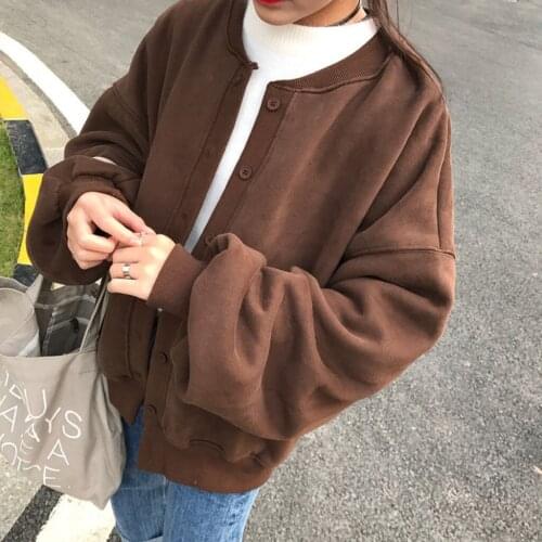 Brown Y2k Aesthetic Hoodies Women Vintage Zip Up Sweatshirt Winter Jacket Clothes Pockets Long Sleeve Hooded Pullovers #T1G