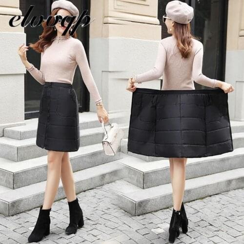 M-4XL Sexy High Waist Skirt Autumn Winter 2020 New Korean Elegant Zipper Pocket Women Skirt Black Knee-length Skirts Plus Size