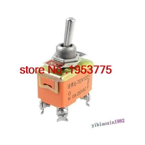 10pcs AC 250V 15A Amps on/off 2 Position DPST Toggle Switch