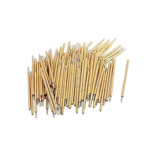 100pcs P058-B 0.58mm Dia 15mm Length Metal Spring Pressure Test Probe Needle