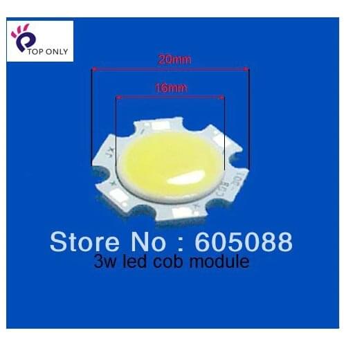 3w led cob module lamp character lighting white color 240-270lm electronic component part for DIY 500pcs/lot DHL free shipping