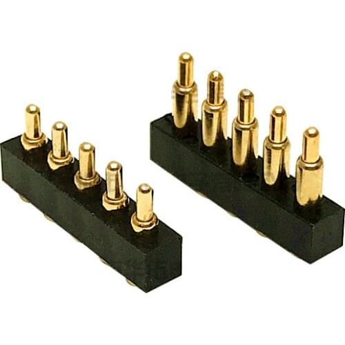 5PCS 5p SMD Pogo pin connector Pogopin Battery Spring Loaded Contact Test Probe Power Charge Header Pins2.5 Grid 6.0/8.0mm High