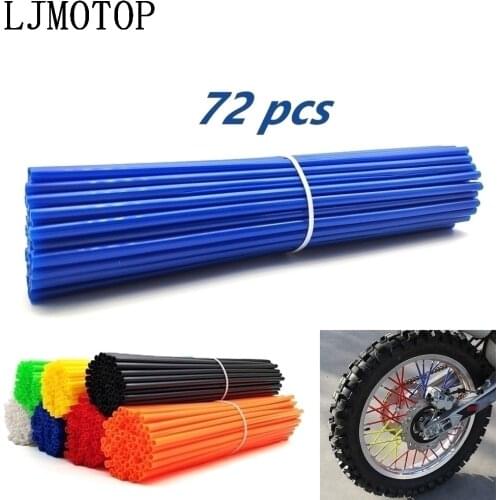 72Pcs Motorcycle Wheel Spoke cover Protector Wraps Rims Skin Trim Covers Pipe For Yamaha YZ80 YZ85 YZ125 YZ250F YZ450F YZ250X