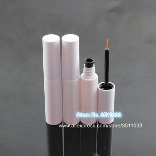 8ML White Shell Empty Eyeliner Tube Plastic DIY Cosmetic Eyelash Glue Refillable Bottle Beauty White Eyeliner Growth Liquid Tube