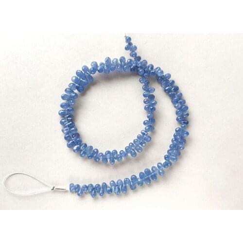 AAA loose beads blue Sapphire faceted TEARDrop 3-5mm 25cm for DIY jewelry making FPPJ wholesale beads nature