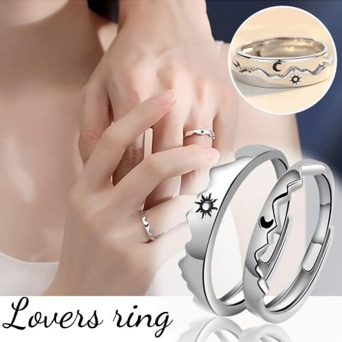 Anillos Sun Moon Couples Hand Ring Fashion Souvenir For Men And Women Парные Кольца stainless steel ring 2021 New bague
