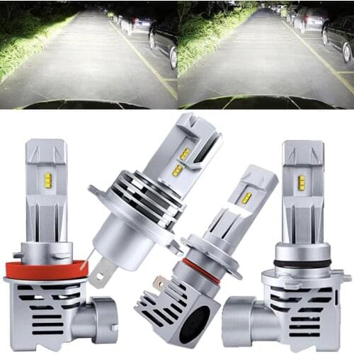 Car LED Bulb 12V 55W H7 H11 H1 Headlight H4 60/55W Lamp 9005 HB3 9006 HB4 18000LM 6500K