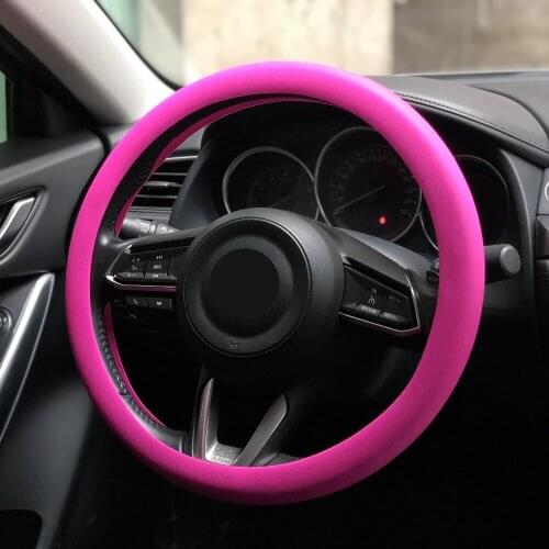Car Soft Silicon Steering Wheel Cover For Benz W211 W221 W220 W163 W164 W203 W204 A B C E S SLK GLK CLS GLC Class
