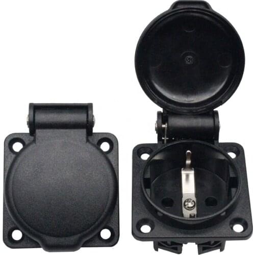 Rich bay RG-04 European Germany waterproof schuko socket outlet snap in receptacle for UPS