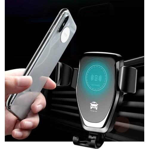Fast Qi Wireless Charger Car Mount Charging 10W Phone Holder