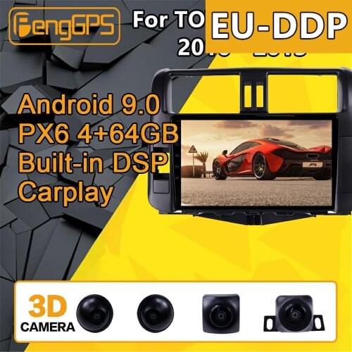 For Toyota Prado 150 2010 - 2013 Android Car multimedia Player Stereo PX6 Radio GPS Navigation Head unit 360 Camera Autoradio