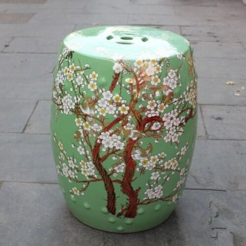 Jingdezhen indoor ceramic Antique home drum porcelain garden stool Glazed hand painted round ceramic sitting stool