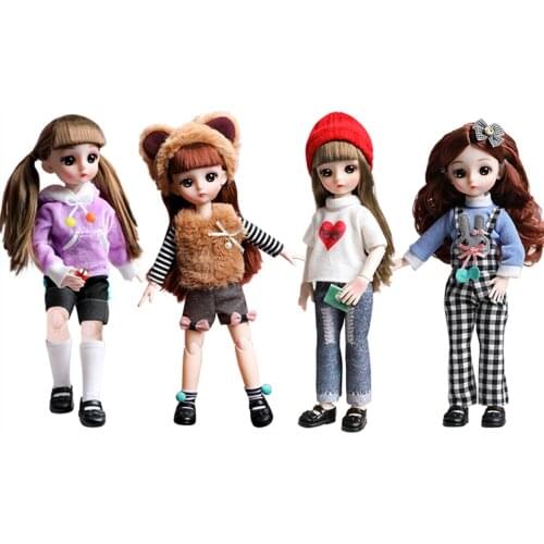 30cm Fashion BJD Doll with Big Eyes DIY Toys Lolita Dress Make-up Blyth Dolls Gifts for Girl Princess Toys
