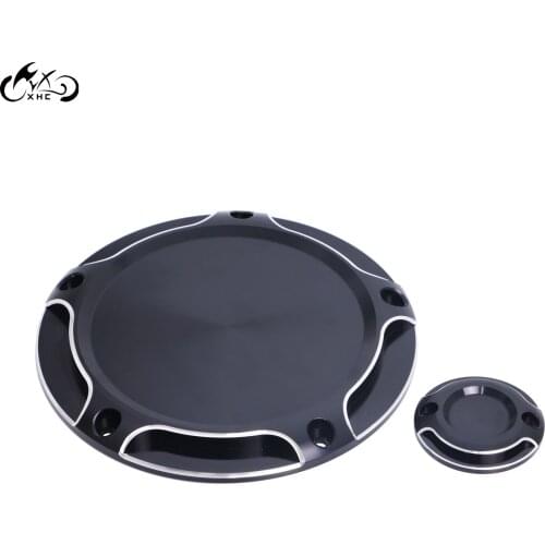 Motorcycle Black CNC Aluminum Derby Timing Timer Cover For Harley Touring Road Electra Street Glide Road King FLHR FLHTCU FLTRX