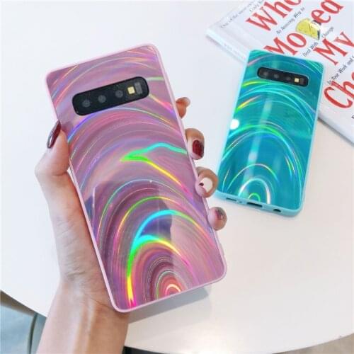 LS Rainbow Jelly Soft Phone Case for Samsung S8 S9 S10 Plus Note 8 9 10Pro Note10 S11 Lite M10 Soft cover for A10 20 30S 50S A70