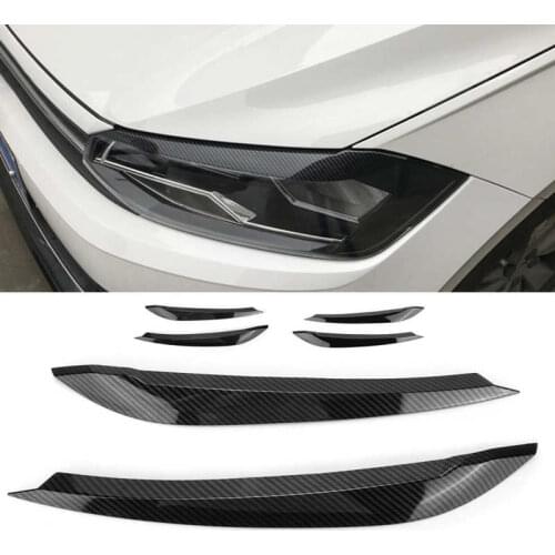 Headlight Eyelids Eyebrows Trims Sticker Replacement for MK6 AW Standard 2018 2019 2020 2021 Auto styling
