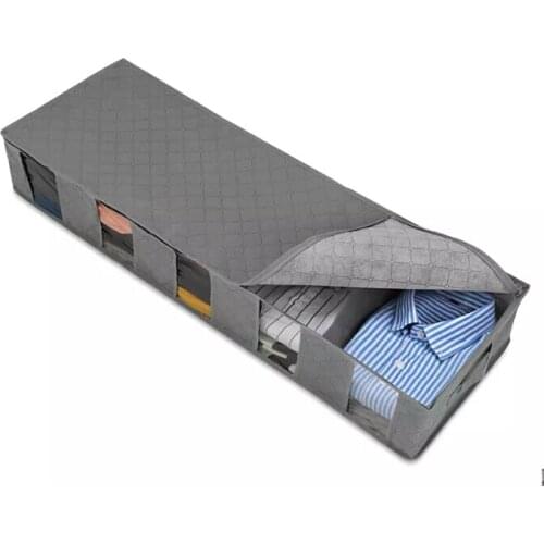 Non-woven Under-bed Quilt Storage Bag Storage Organizer Bags for Clothes, Blankets and Duvets