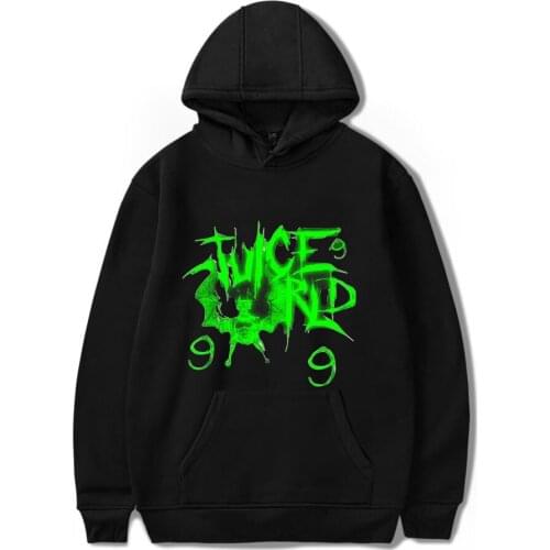 New Arrival Black Hooded Juice WRLD Hoodies Men Sweatshirts Women Fashion Hip Hop Pullovers Autumn Boys Girls Casual Tracksuits