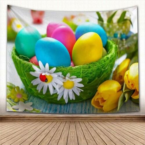 New Arrival Easter Wall Hanging Tapestry Home Party Decorative Tapestries Photo Background Cloth Table Cloth Wall Tapestry 0331