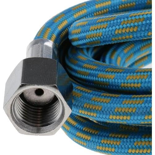 Professional 1.5m 1/8" to 1/4" Spray Pen Woven Braided Nylon Airbrush Air Hose Adapter Connecting Tube Fits Most Brand