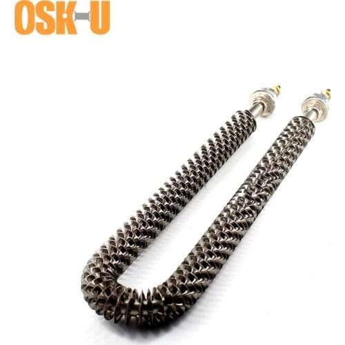 380V U Shaped Fin Heater Element M18 Thread U Type Heating Tube 12mm Tube Diameter Heating Element 1.5KW/2KW for Baking Oven