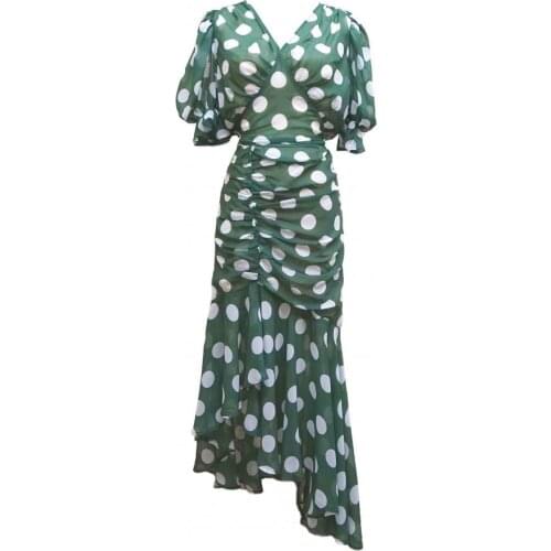 Luxurious Elegant Pastel Vestidos Retro Sexy Harajuku Trendy Ukraine Green Plus Size Summer Dress Women Vacation Clothes