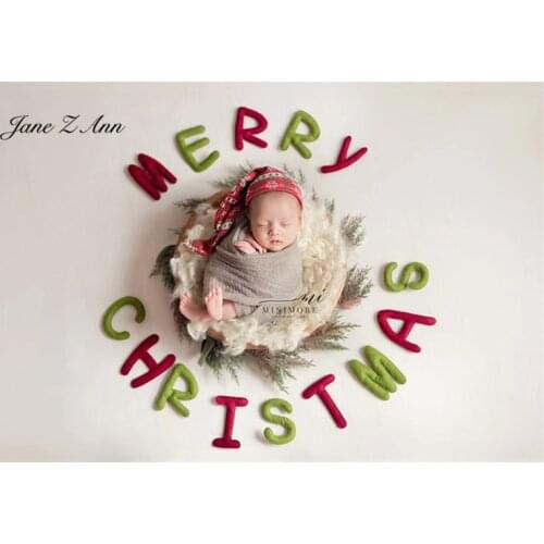 Christmas letters Merry Christmas hand-stitched felt baby photo decoration newborn photography props