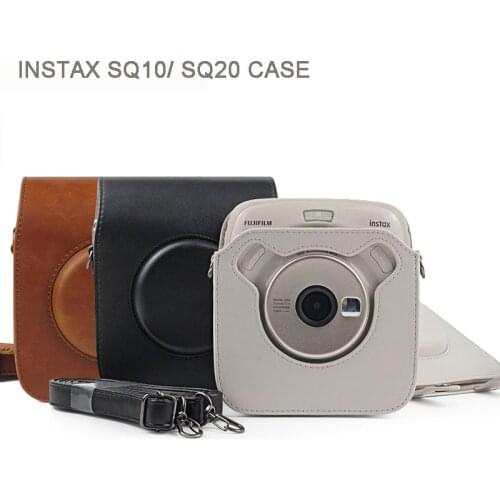 FUJIFILM Instax SQUARE SQ20 SQ10 Camera Bag Case PU Leather Vintage Shoulder Strap Pouch Camera Protection Carry Cover