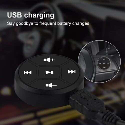 New 1Pair Universal Wireless Car Steering Wheel Controller Bluetooth Multi Media Music DVD GPS Navigation Remote Control Buttons