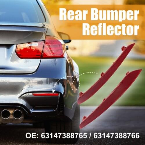 X Autohaux Rear Bumper Trim Reflector Strip Reflective Cover Left Right Side 63147388765 63147388766 for BMW 530i 2017-2020