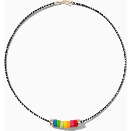Vsco girl leather necklaces collier ketting colares boho bohemian jewelry bisuteria mujer 2021 corrente masculina bead necklace