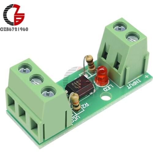 12V 1 Channel Optocoupler Isolation Module Isolated Board No Din Rail Holder PLC Processors 80KHz PC817 EL817