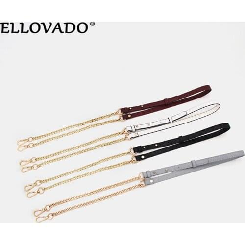 2021 High Quality Replacement Handbag Bag Strap PU And Chain Adjustable Crossbody Bag Strap