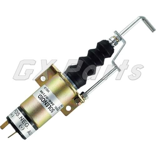 24V 366-07198 Fuel Shut Off Solenoid 1502-24C7U2B2S1 SA-3405-T For Lister Petter Genset LPW2
