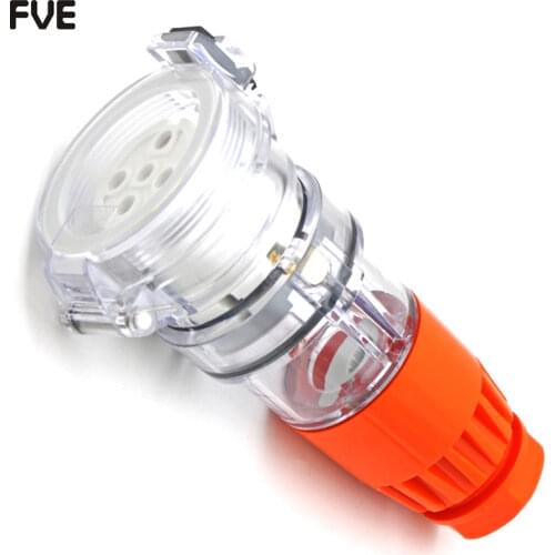 *40A 3 phase 5 round pin extension socket female connector 56CSC540