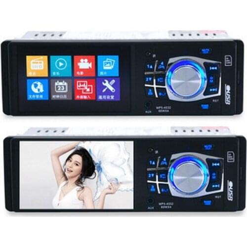 5pcs Car Mp5 Player 4012 1 Din HD 4.1 Inch Video Player With Rearview Camera Bluetooth Stereo Aux Fm Usb